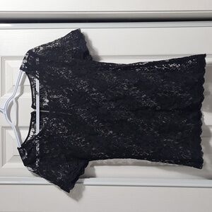 Express Black Lace Blouse